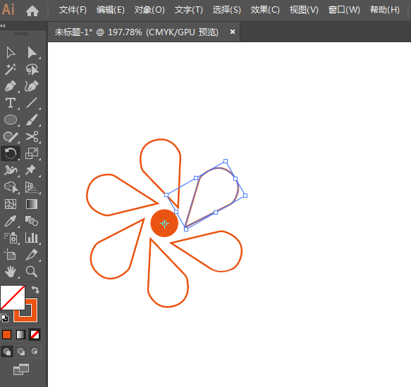 怎么用ai画一个花边标志