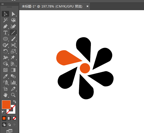 怎么用ai画一个花边标志