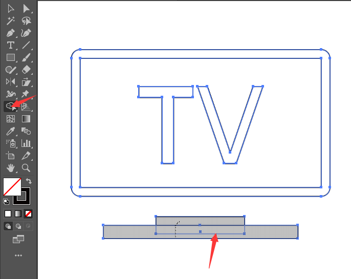 ai矩形怎么生成一个卫视图标