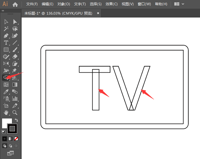 ai矩形怎么生成一个卫视图标
