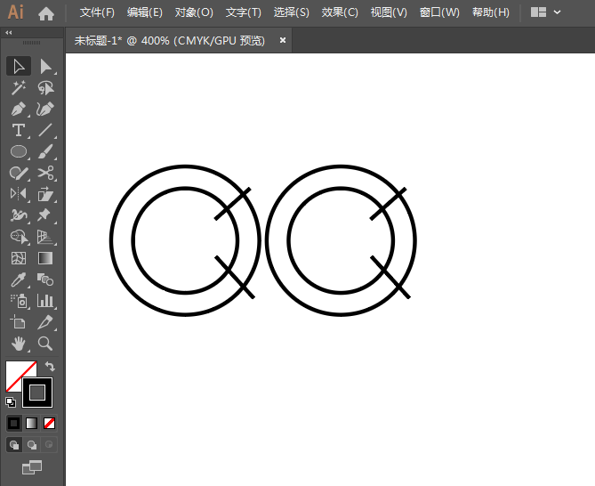 ai怎么画一个央视图标