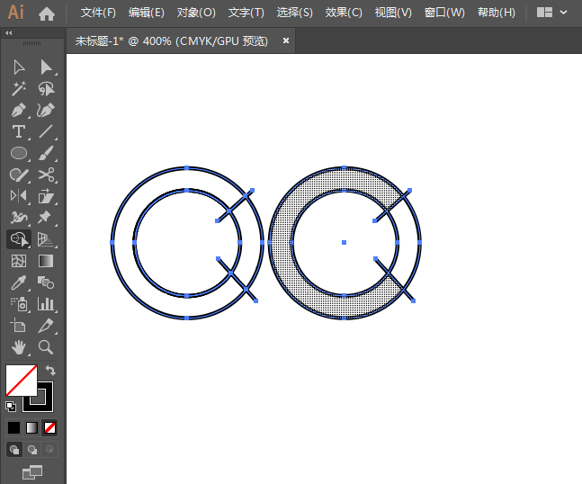 ai怎么画一个央视图标