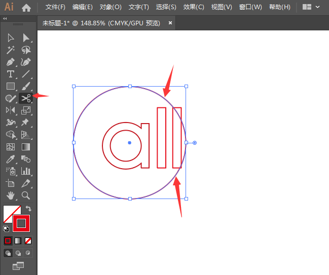ai怎么画一个all分型图标