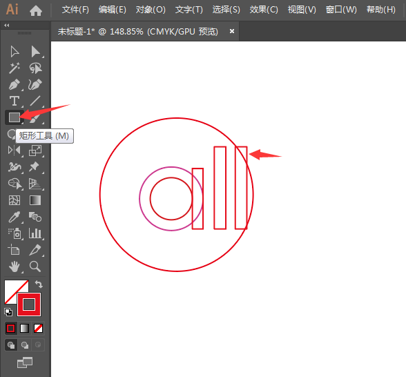 ai怎么画一个all分型图标