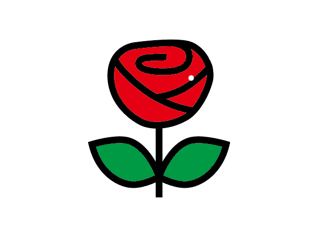 ai怎么画一朵红玖瑰花