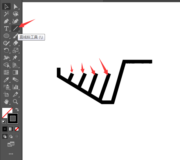 ai怎么画一个简笔画斗车