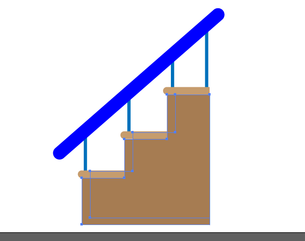ai如何画一个楼梯图形