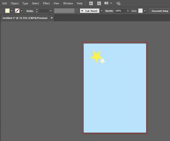 AI怎么在蓝色画布画星星