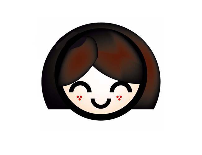 ai怎么画短发微笑女孩头像