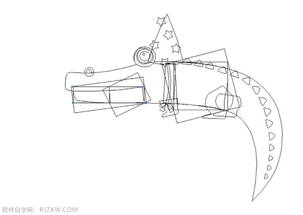 ai卡通鳄鱼怎么画