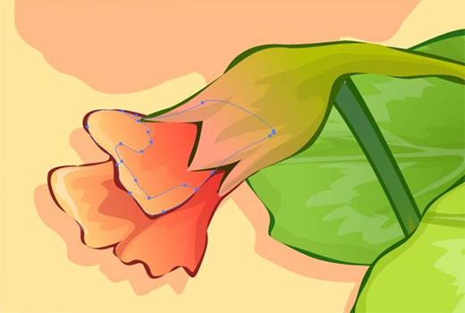 ai怎么绘制荷叶与荷花