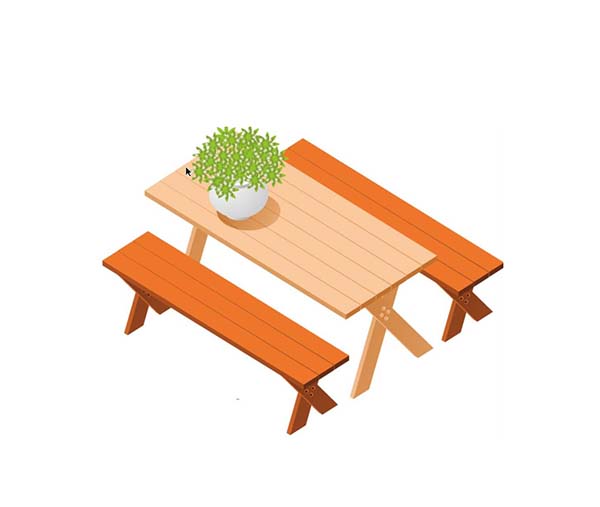 AI中怎么画餐桌椅效果图