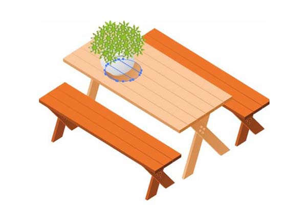 AI中怎么画餐桌椅效果图