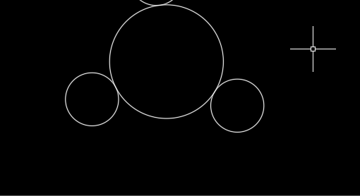 2018CAD怎么画圆切三个小圆