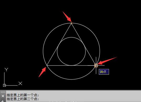 2018CAD怎么用三点画图呢