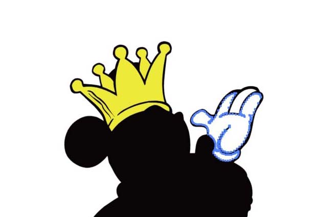 怎么用AI设计米奇国王图案