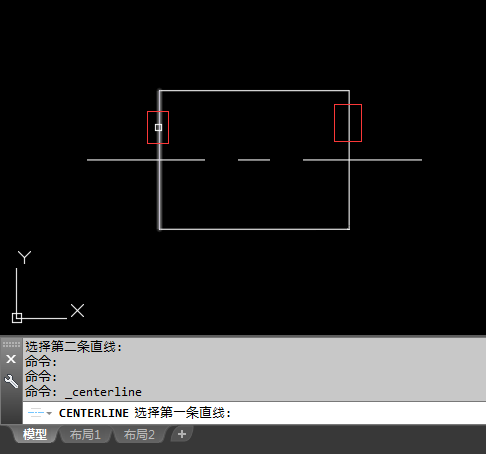cad矩形中心线怎么画