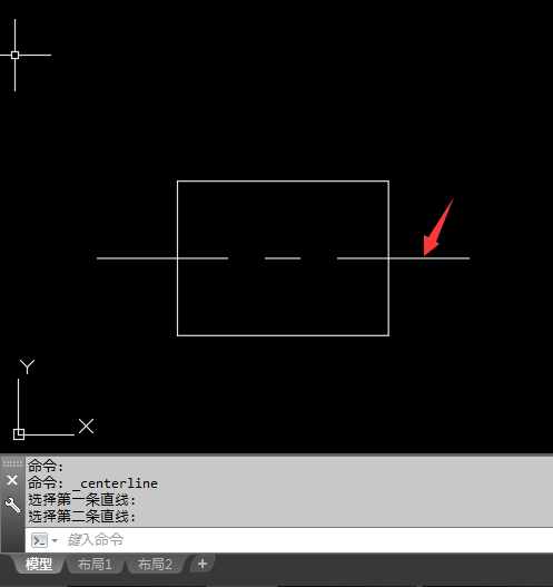 cad矩形中心线怎么画