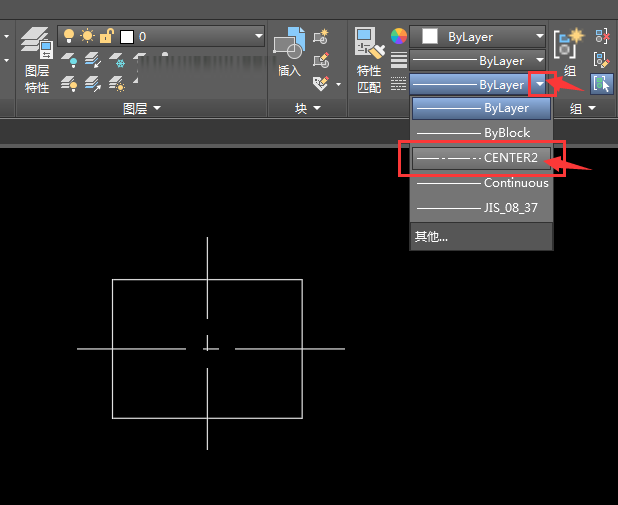 cad矩形中心线怎么画