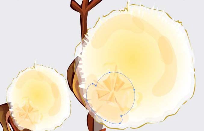 AI怎么画棉花图案