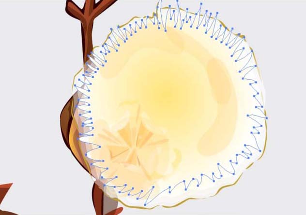 AI怎么画棉花图案