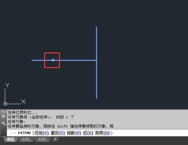 cad直线延伸命令EX怎么使用