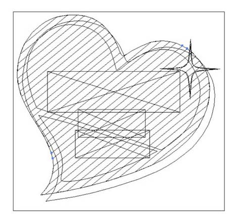 ai怎么设计心形标签