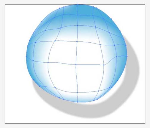 ai怎么用网格工具填充水滴透明效果