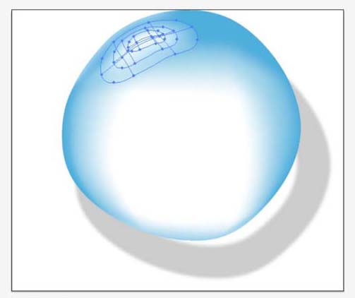 ai怎么用网格工具填充水滴透明效果