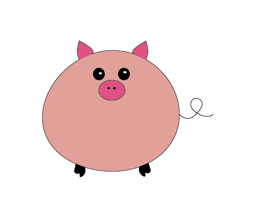 ai怎么设计可爱的小猪