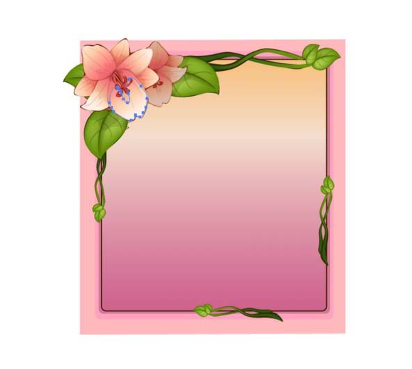 ai怎么设计花框素材