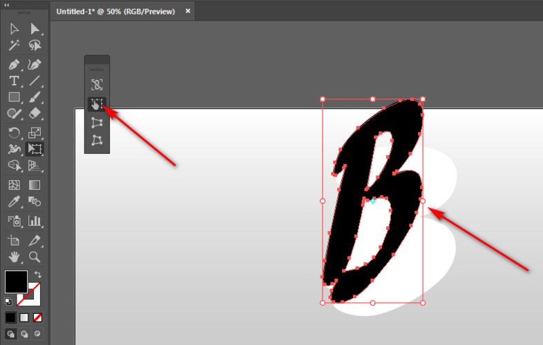 AI怎么设计立体阴影文字