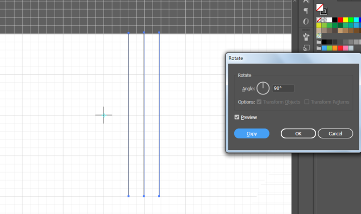 ai怎么画循环正方形