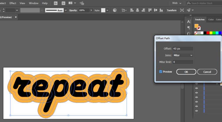 ai怎么给字体多层描边