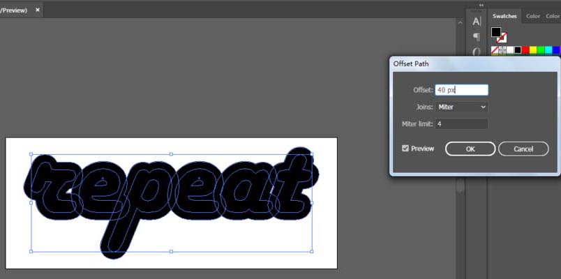 ai怎么给字体多层描边