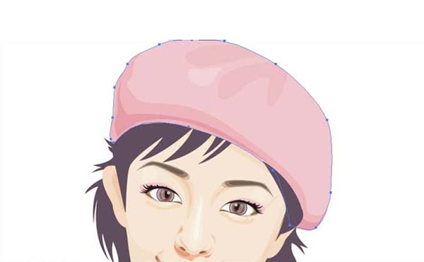 ai怎么设计戴帽子的女孩