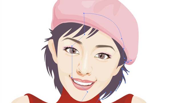 ai怎么设计戴帽子的女孩