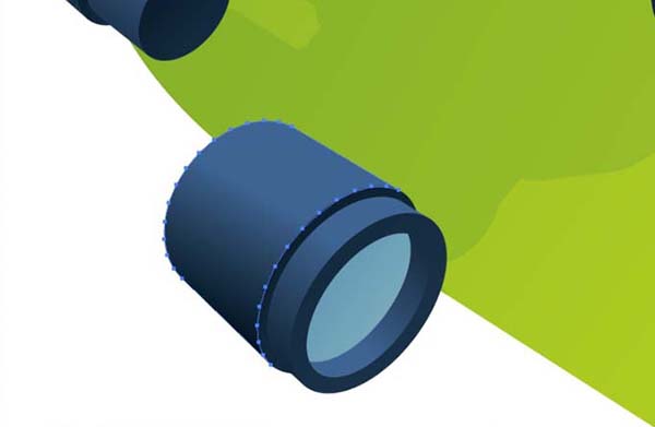 怎么用ai画望远镜