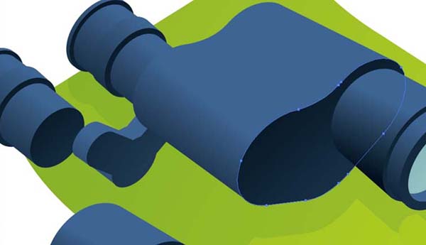 怎么用ai画望远镜