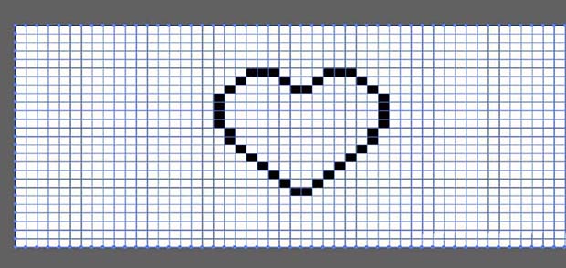 ai像素爱心怎么画