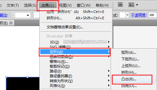 ai矩形两边怎么凸出