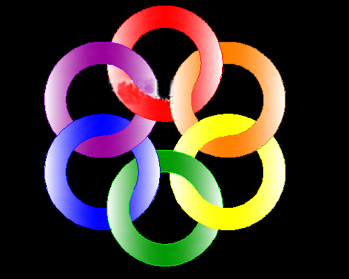 cad怎么画六连环图案