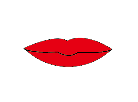 ai怎么画大红唇简笔画
