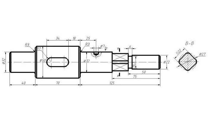 轴的cad练习图纸