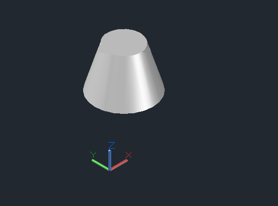 CAD2014怎么画上下圆的圆锥体