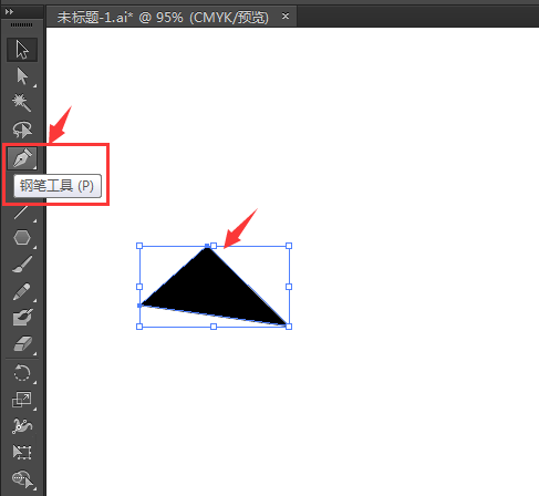 AI怎么把三角形转换为椭圆