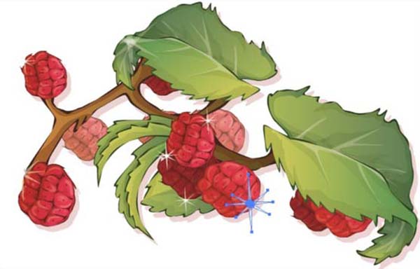 ai中绘制仿真水果