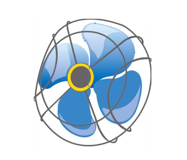 ai怎么画电风扇效果图