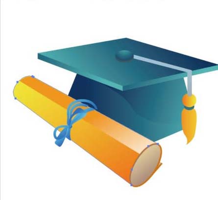 ai怎么画毕业博士帽