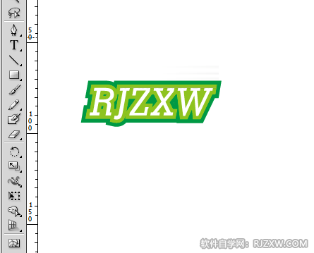 如何在Ai文字外加边框